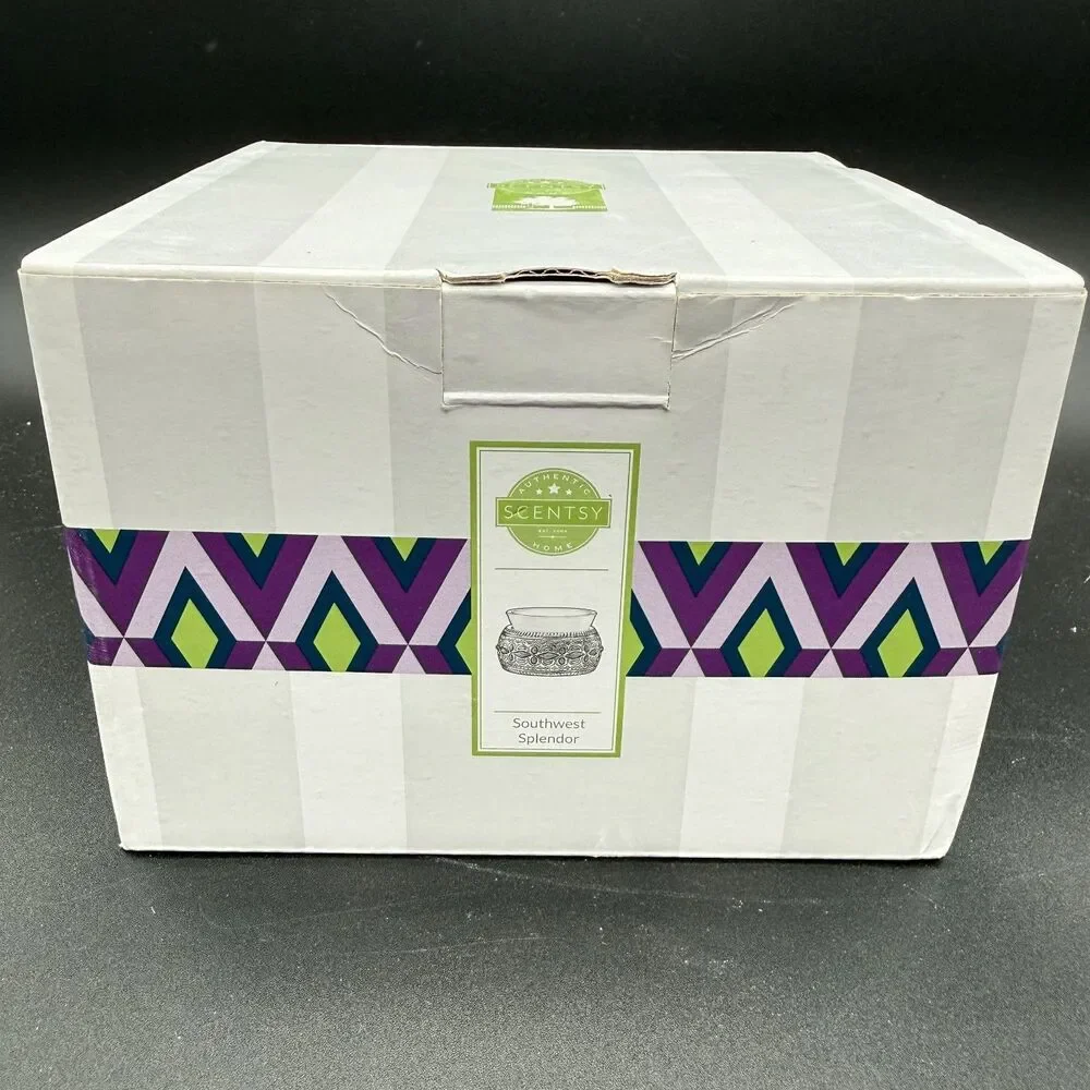 Scentsy SOUTHWEST SPLENDOR Element Warmer Turquoise & Silver NEW RARE RETIRED